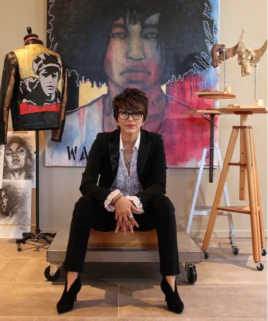 Jacqueline Rudolph in her studio